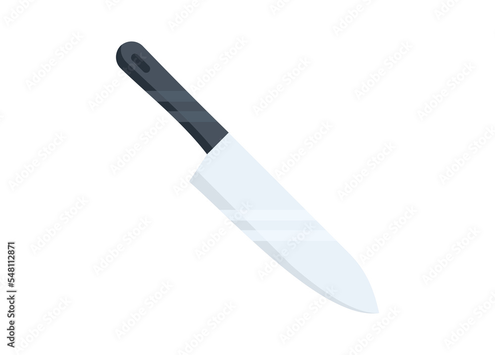 Kitchen knife. Simple flat illustration.