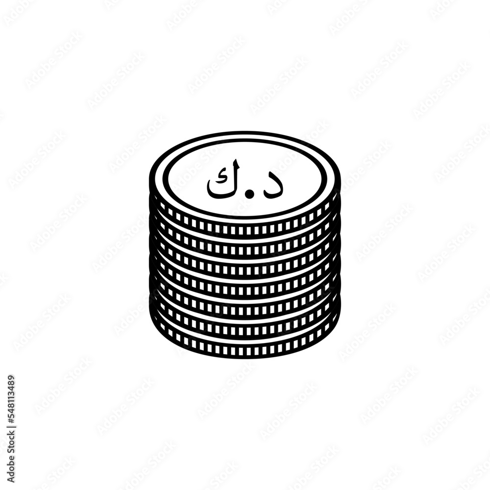 Kuwait Currency Icon Symbol. Kuwaiti Dinar, KWD Sign. Vector Illustration Kuwait Currency Icon Symbol. Kuwaiti Dinar, KWD Sign. Vector Illustration