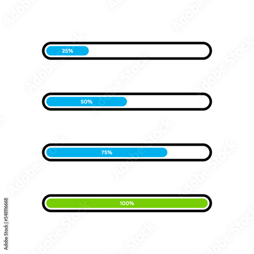 Vector Flat Progress Bar