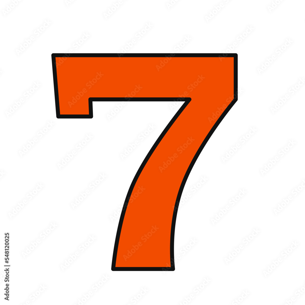 Seven icon vector illustration in line filled design Seven icon vector illustration in line filled design
