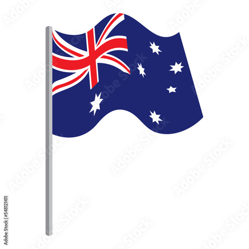 australian flag waving