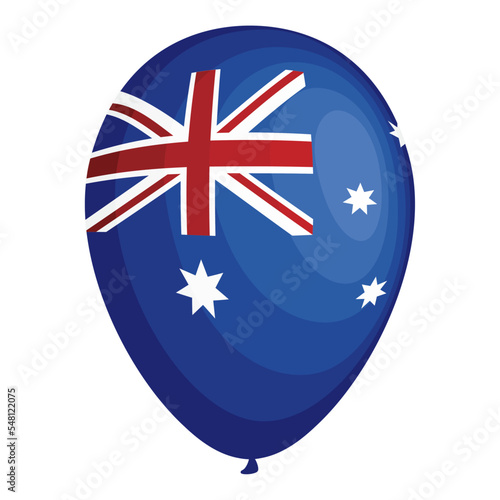 australian flag in balloon helium