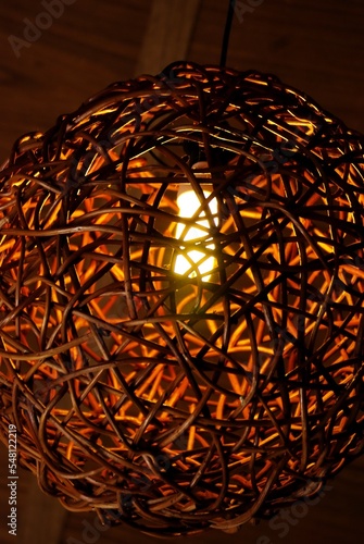 In the ceiling lamp. 