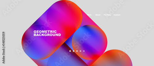 Abstract circles and round shapes landing page background. Vector Illustration For Wallpaper, Banner, Background, Card, Book Illustration, landing page. Pattern design concept