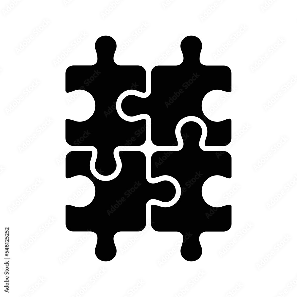 puzzle icon vector design template in white background puzzle icon vector design template in white background