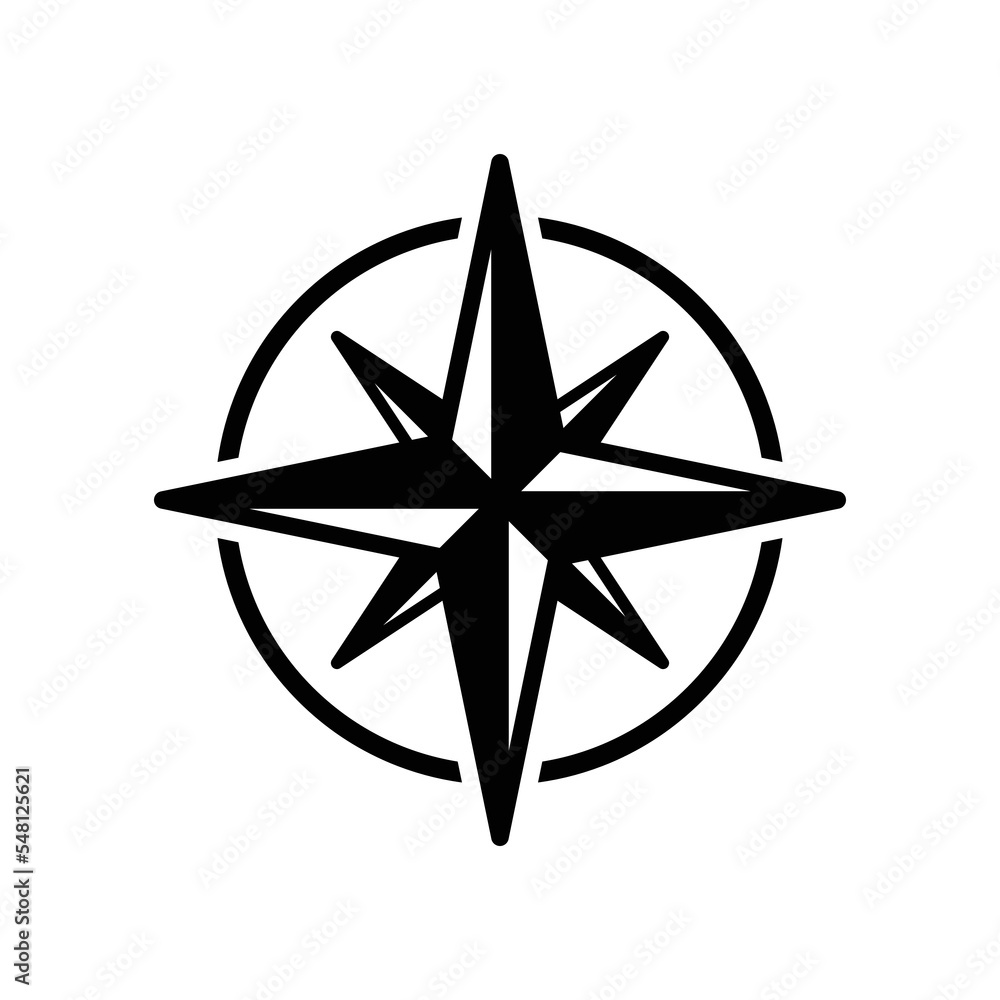 compass icon vector design template in white background compass icon vector design template in white background