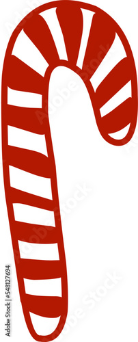Christmas candy cane doodle vector