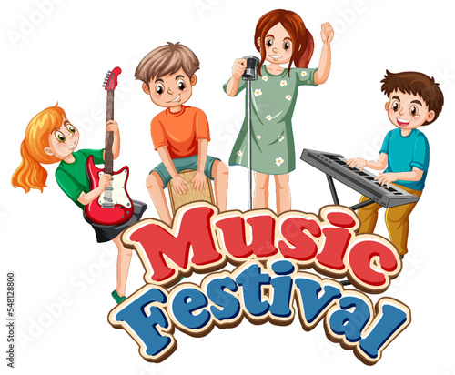 Music festival text banner design