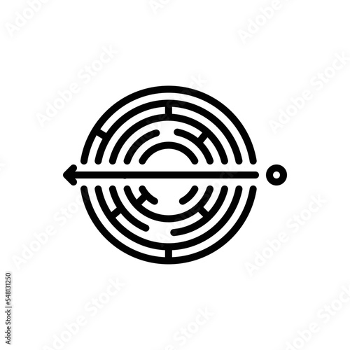 Black line icon for shortcuts 