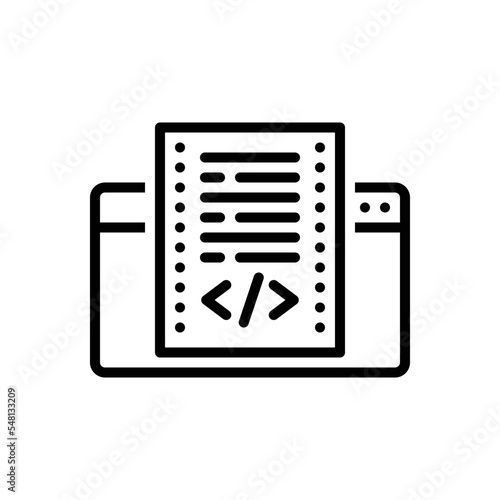 Black line icon for scripting
