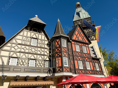 The beautiful half-timbered buildings in Germany. photo