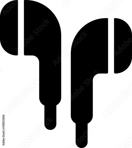 イヤホンのシンプルでかわいいイラスト