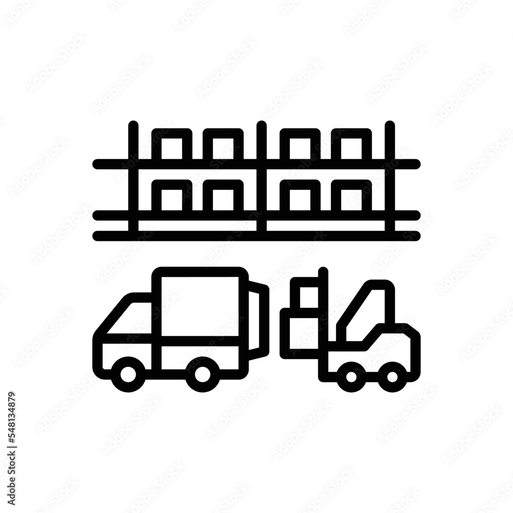 Black line icon for distributed Black line icon for distributed