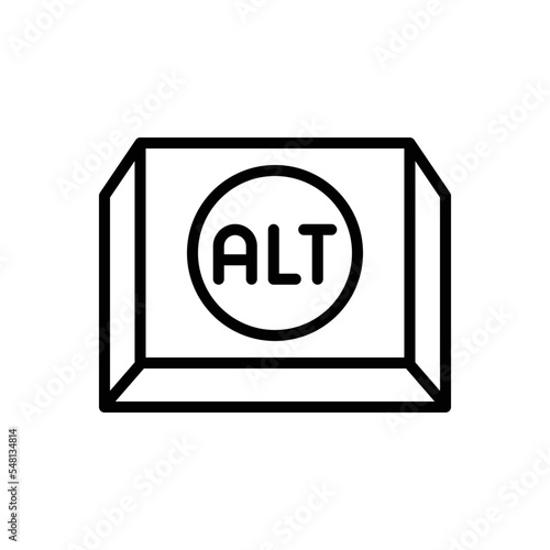 Black line icon for alt