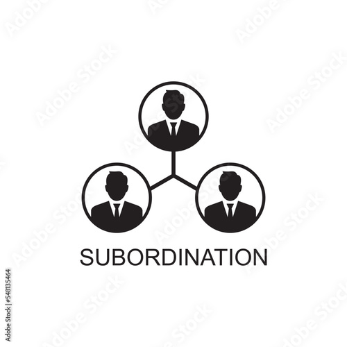 subordination icon , partnership icon vector