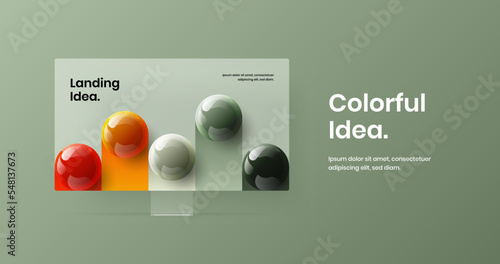 Amazing computer display mockup landing page illustration. Isolated banner vector design concept.