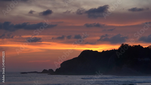 Sunset at the beach in Zipolite, Mexico © Angela