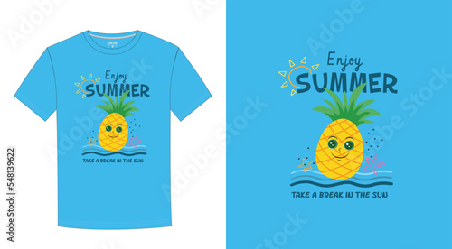 Summer T shirt print vector design, T shirt desgn. 