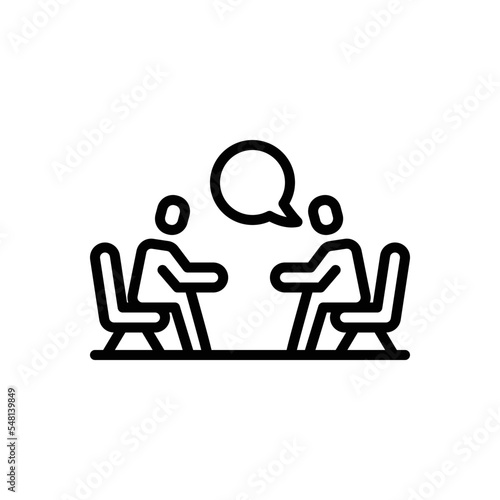 Black line icon for specifies