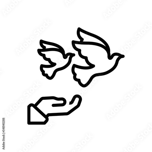 Black line icon for release
