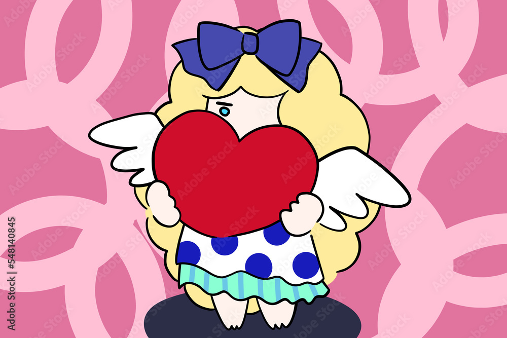 little girl cupid illustration little girl cupid illustration