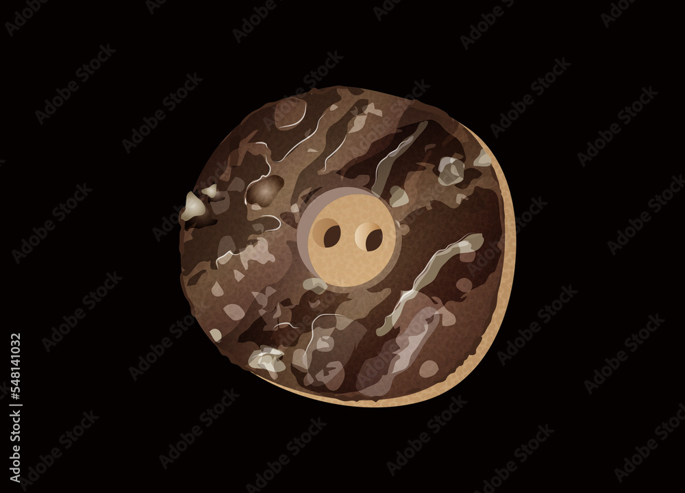 Obraz premium rustikaler Knopf in Hirschhorn Optik