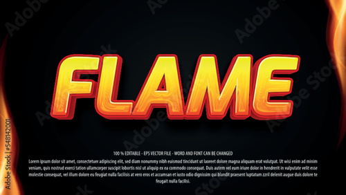 Flaming hot fire editable text effect