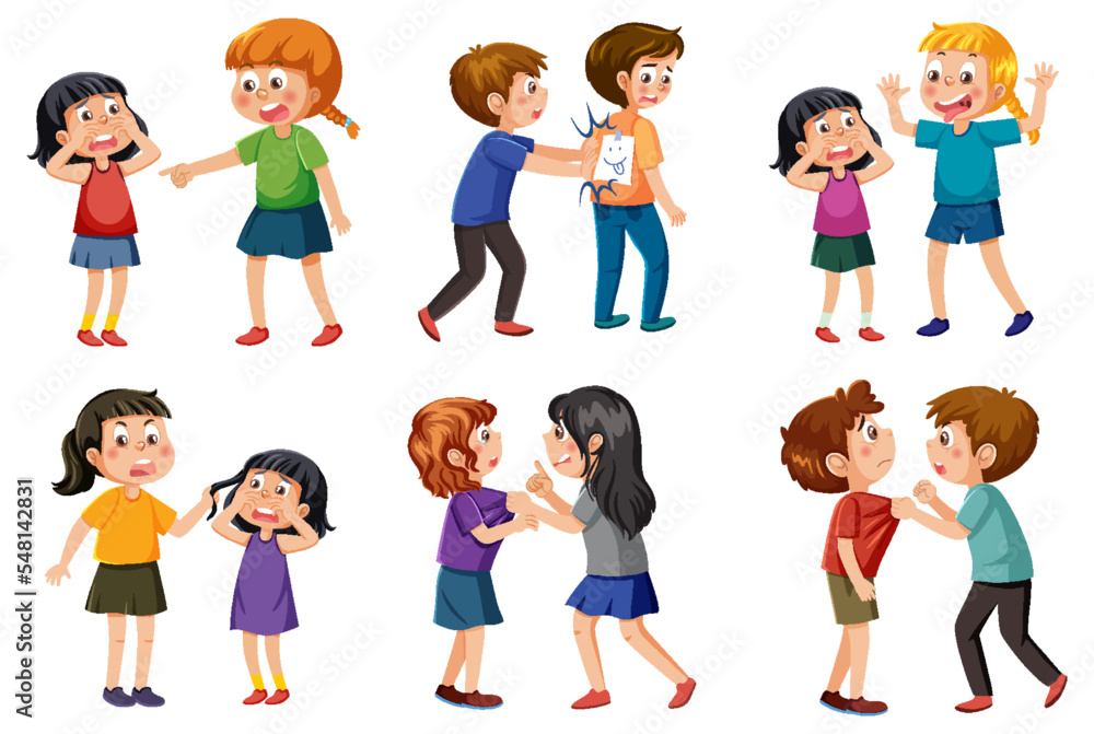 Bullying kids character collection Bullying kids character collection