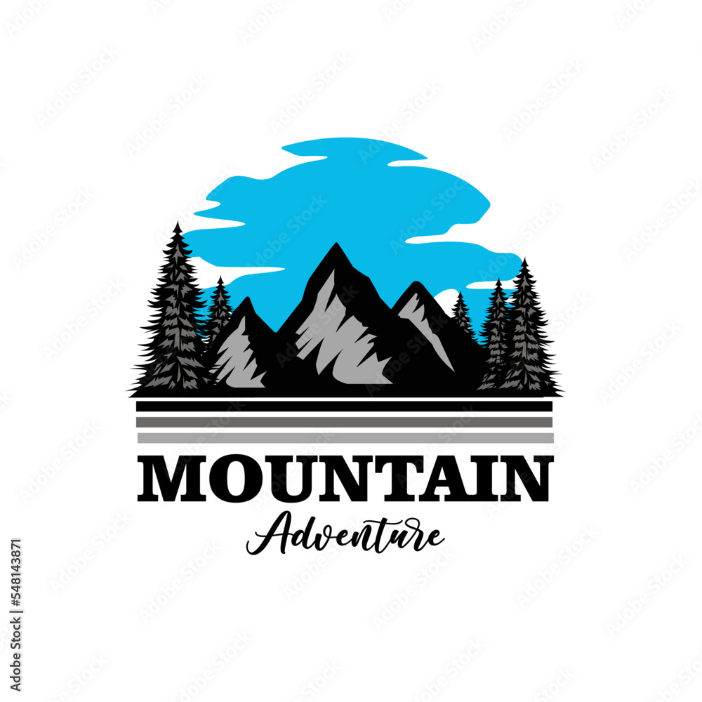 Mountain camp vector logo, outdoor adventure premium logo vector design
