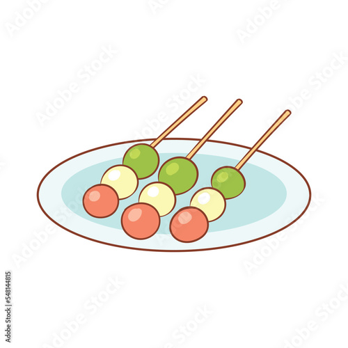 dango cake vector illustration