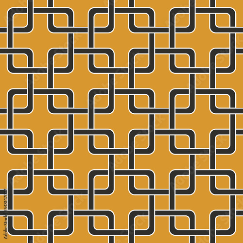 Abstract Square Chains Tile Style Art Deco Geometric Seamless Pattern Trendy Fashion Colors Perfect for Allover Fabric Print Wrapping Paper Wall Paper  