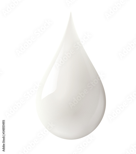 Milk droplets. Isolated on a white background. Realistic EPS file.