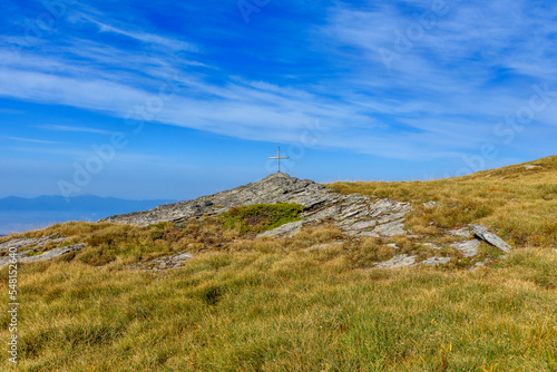 Nidza mountain in the southern part of North Macedonia. The border between North Macedonia and Greece passes over the mountain.  photo