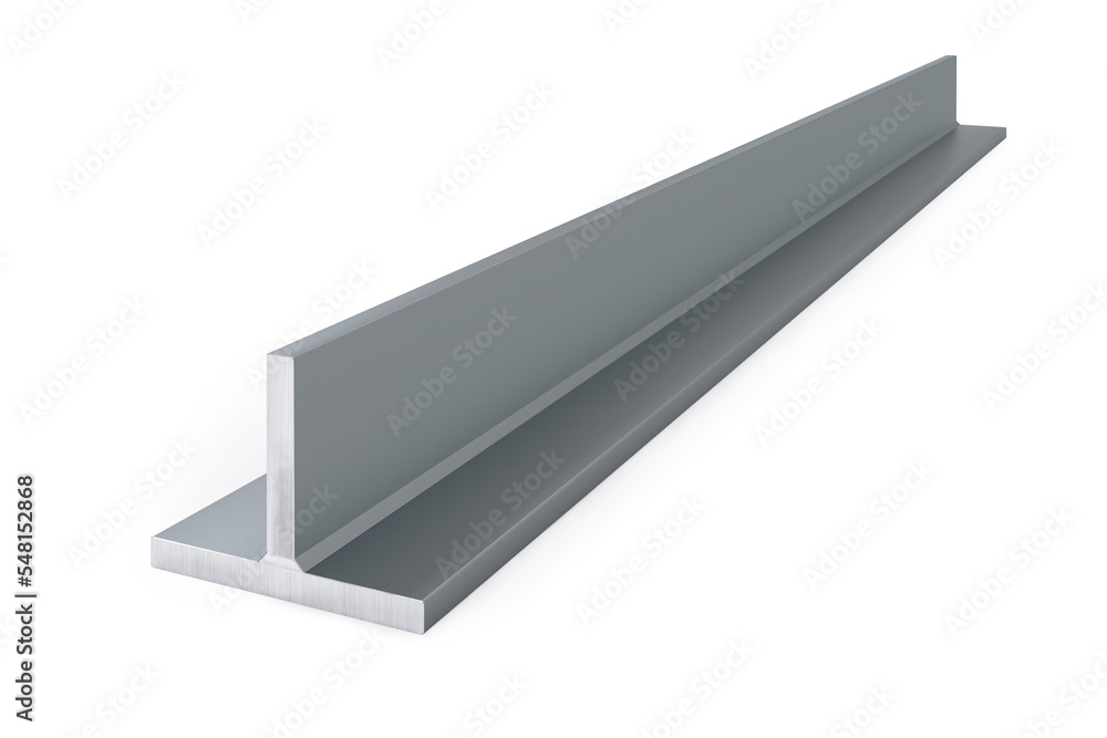 T profile or structural tee steel beam isolated on white background - 3d rendering T profile or structural tee steel beam isolated on white background - 3d rendering