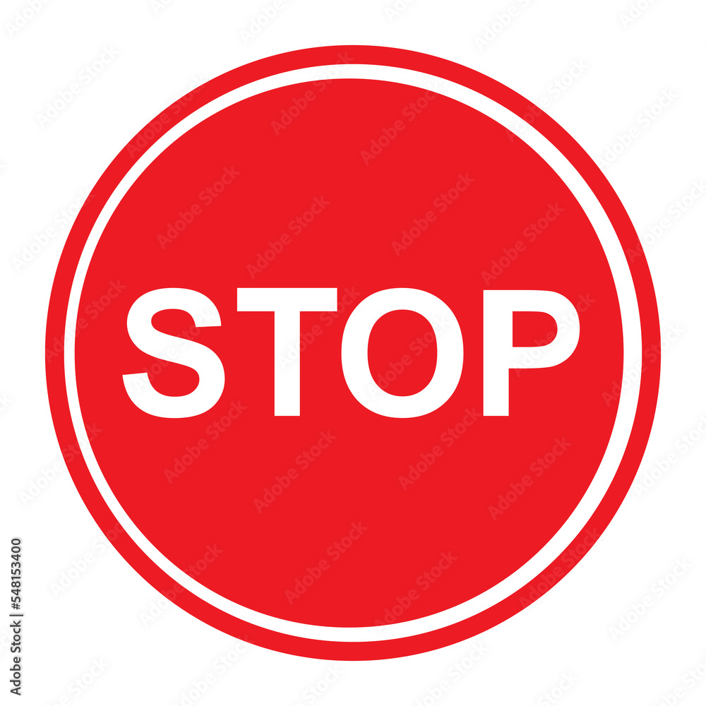 Red Stop Sign icon. Road Sign vector illustration Red Stop Sign icon. Road Sign vector illustration