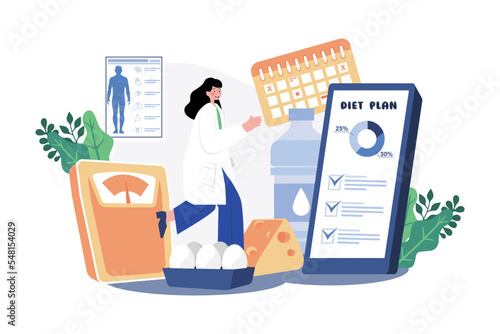 Female Nutritionist Doctor Giving Nutrition Plan