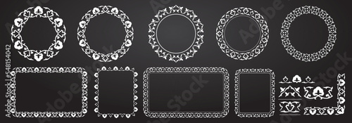 uzbek ornamental elements ceramic pattern pattern frame and border