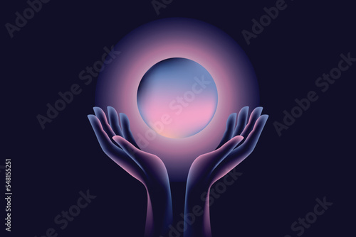 Vector abstract illustrations in modern gradient style hapes and forms, graphic design templates for social media posts and stories with copy space for text