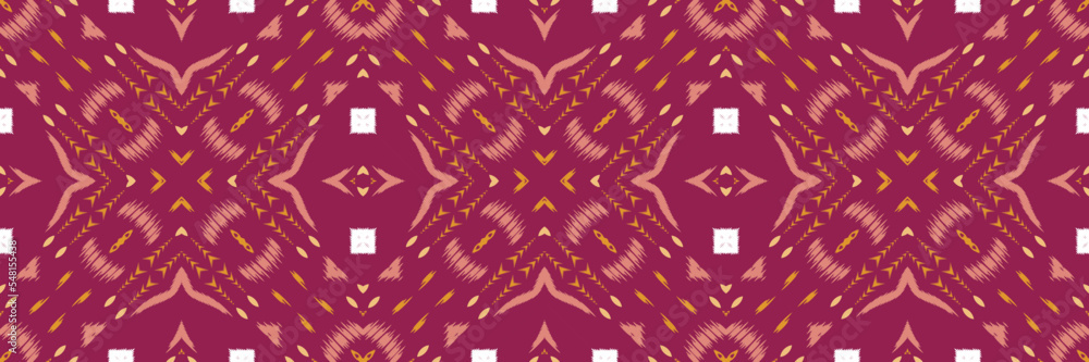 Ikat Seamless Pattern tribal abstract Embroidery, Ikat rug Digital textile Asian Design for Prints Fabric saree Mughal Swaths texture Kurti Kurtis Kurtas, Motif Batik