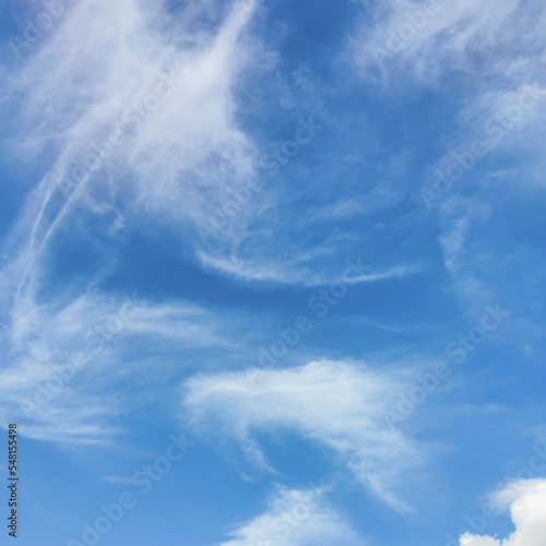 Nature Blue sky with blurred cloud background