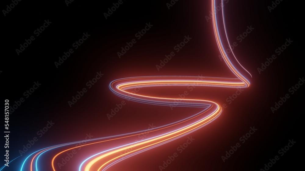 3d render motion line of speed and power or light trails. High-speed light with curve movement beam. 5G Technology fast and futuristic background. Abstract motion blur. 3d render motion line of speed and power or light trails. High-speed light with curve movement beam. 5G Technology fast and futuristic background. Abstract motion blur.