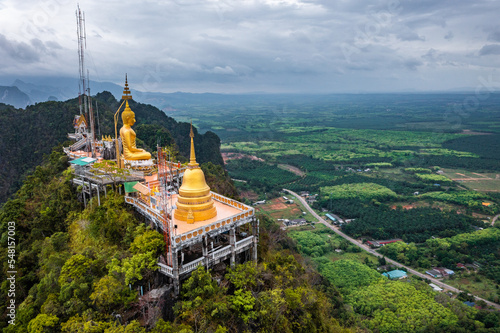 Aerial view of Wat Tham Suea or Tiger Cave Temple in Krabi, Thailand © pierrick