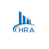 HRA letter logo. HRA blue image. HRA Monogram logo design for entrepreneur and business. HRA best icon.	
