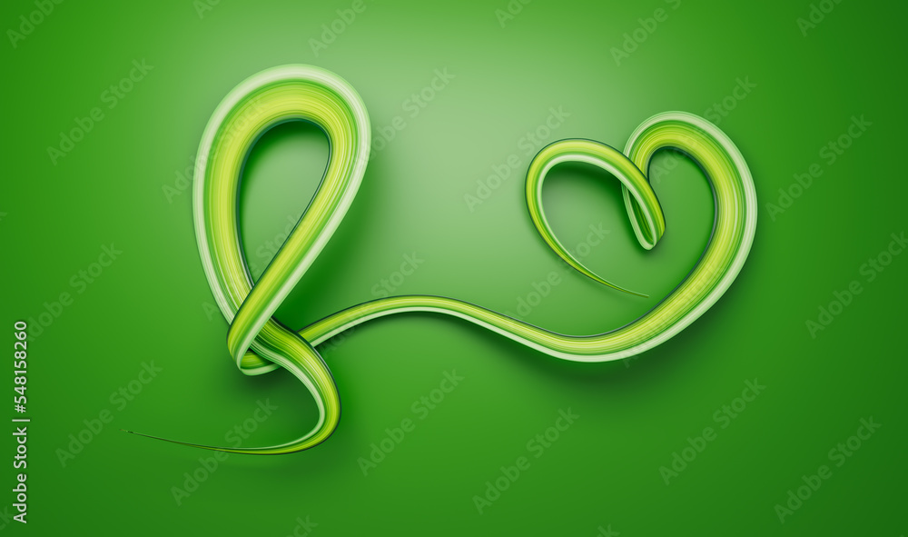 Abstract background. Colorful style twisted shapes in motion. Heart Shape 3d illustration Abstract background. Colorful style twisted shapes in motion. Heart Shape 3d illustration