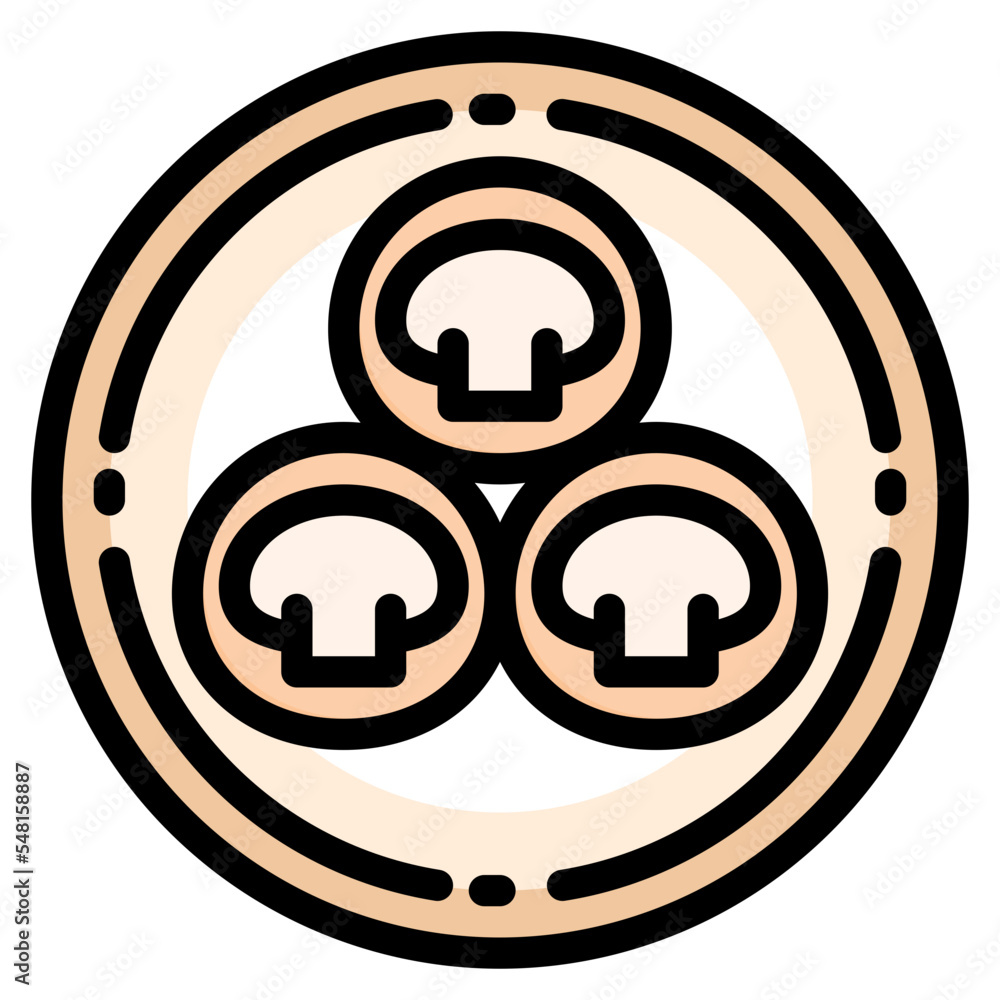 Obraz premium mushroom line icon