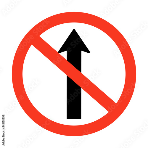 Do not go straight traffic sign.