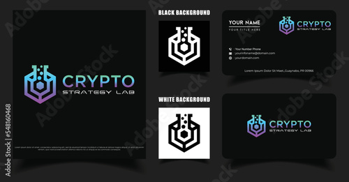 Crypto Digital Lab Token logo Vector Design