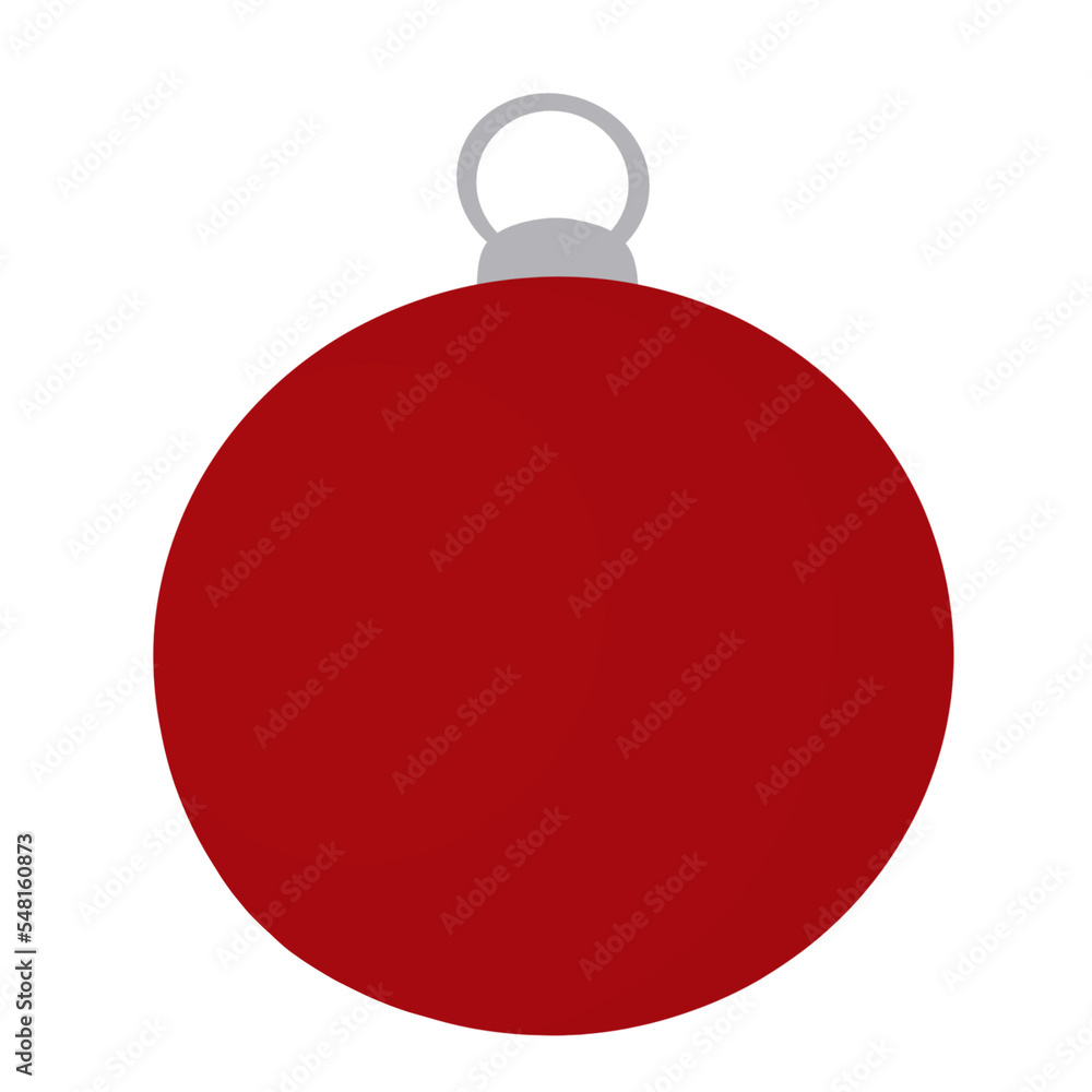 Obraz premium red christmas ball