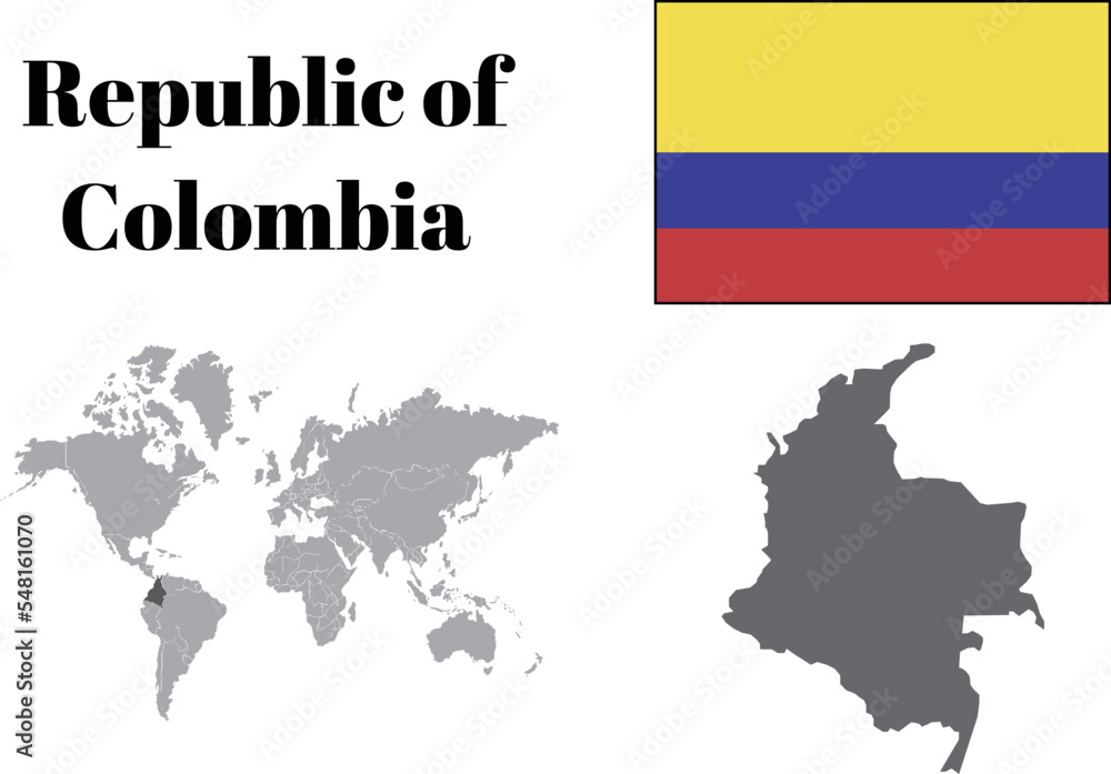 コロンビア　国旗/地図/領土