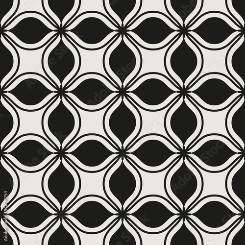 Obraz na płótnie Japanese style seamless vector pattern. Elegant duotone repeating background for wallpaper, packaging and templates. w salonie